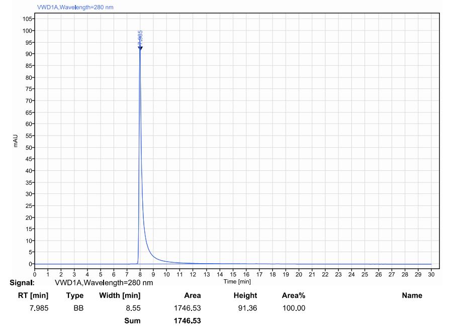 Fig. 4 SEC-HPLC results to show a IgM antibody with high purity. (Creative Biolabs Original)