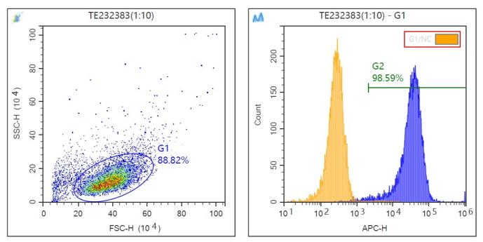 Fig. 1 FC analysis of antibody. (Creative Biolabs Original)