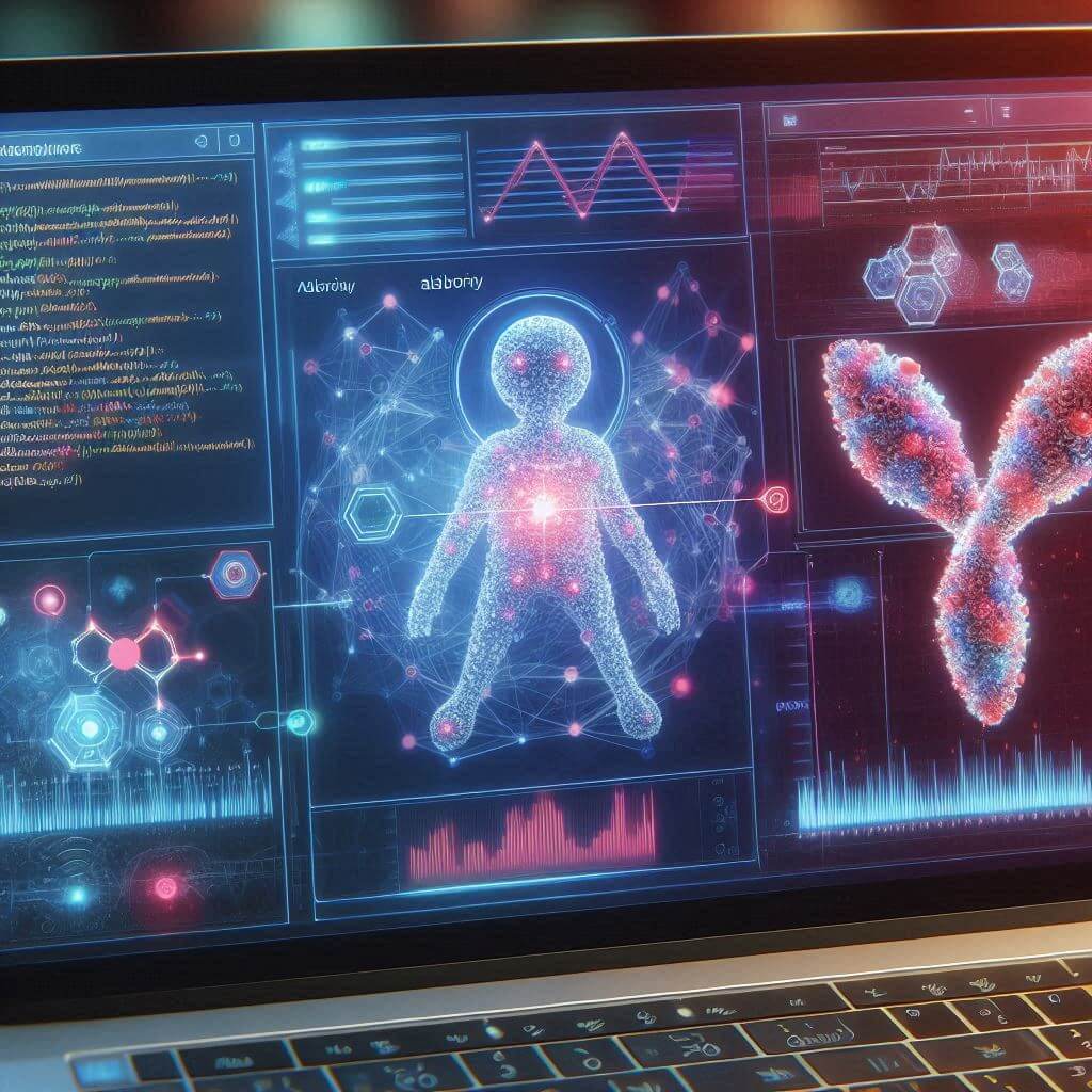 Fig.1 AI technology and antibody development. (Creative Biolabs AI)
