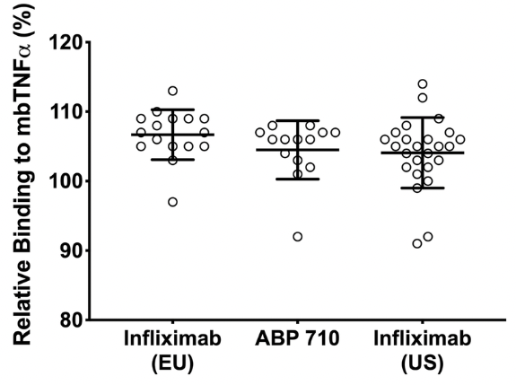 Functional assessment of binding to mbTNFα on CHO MT-3 cells by imaging cytometry