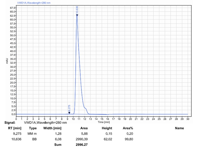 Fig.2 SEC-HPLC analysis. (Creative Biolabs Original)