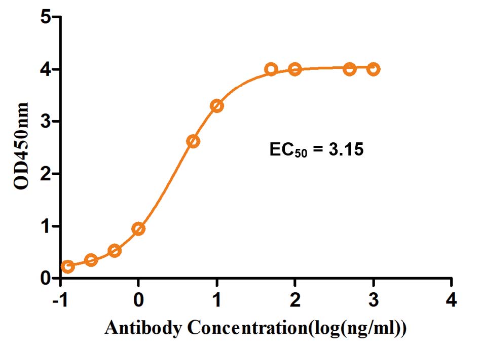 Functional assay results graph showing the bioactivity of the anti-PD-1 antibody in promoting IFN-γ secretion (Creative Biolabs Original)