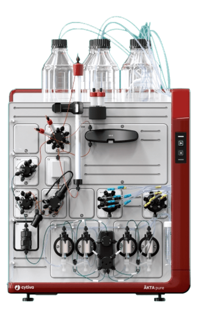 AKTA and continuous chromatography systems in a GMP purification suite