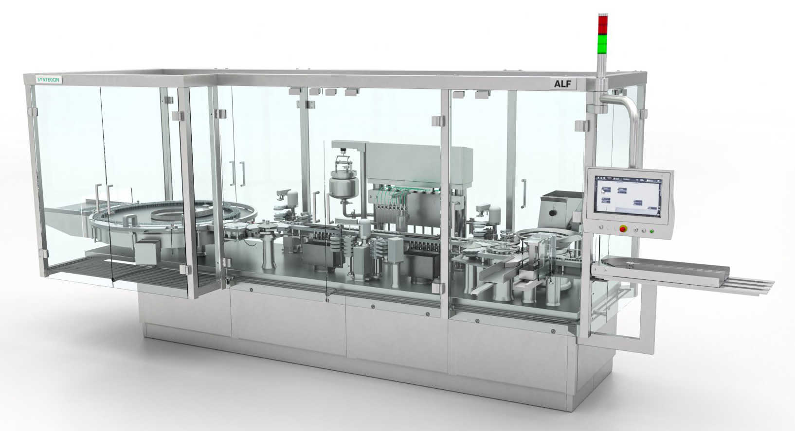 ISO Class 5 aseptic fill-finish isolator line for vials and syringes